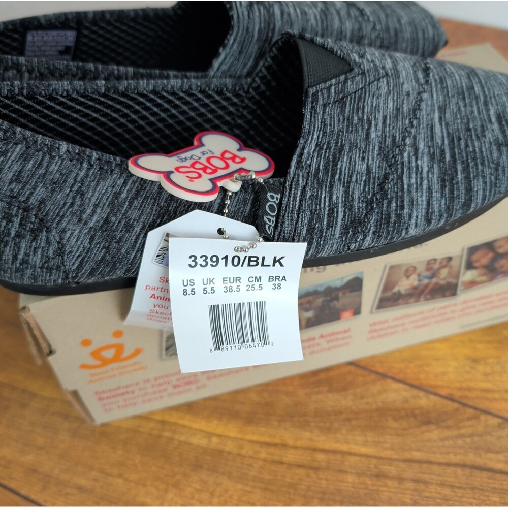 NWT Women's Bobs from Skechers Grey Size 8.5 Memory Foam Stretch Fit - Picture 8 of 11
